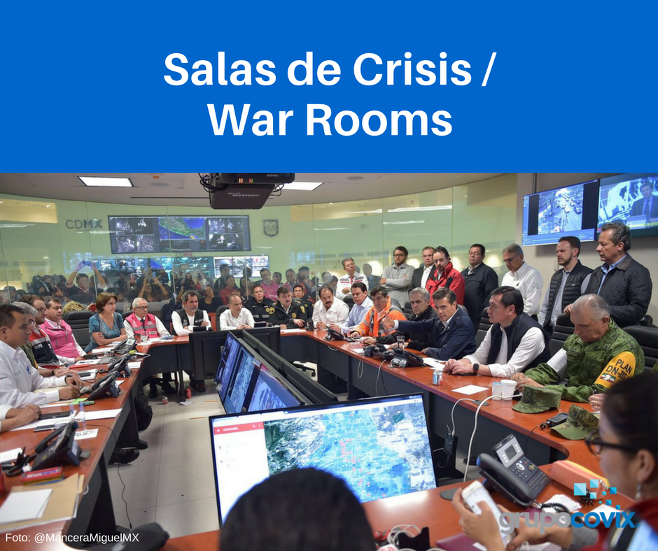 Sala de Crisis en el C5 de la CDMX